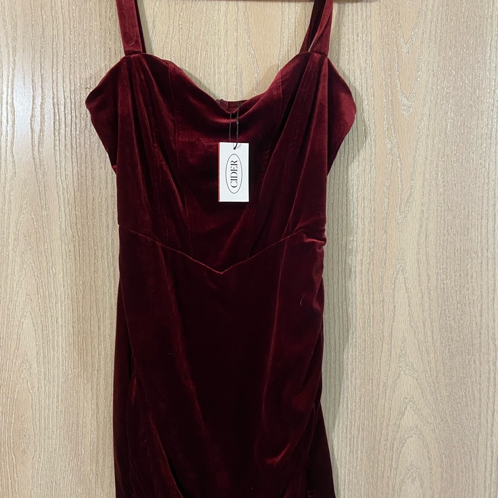 NWT Cider Red Velvet Mini Dress